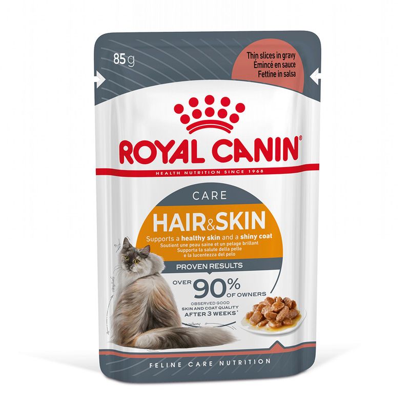 Royal Canin Hair & Skin Care in Salsa - Alimento Umido per Gatti 12x85gr Royal Canin Hair & Skin Care in Salsa - Alimento Umido per Gatti 12x85gr